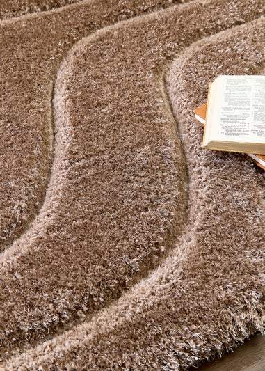 Origins Beige Soft Carved Wave Rug