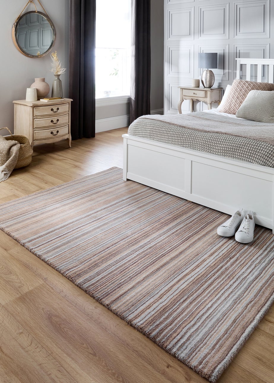 Origins Beige Fine Stripes Rug (120X170)