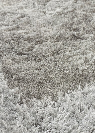 Origins Silver Shimmer Shaggy Border Rug