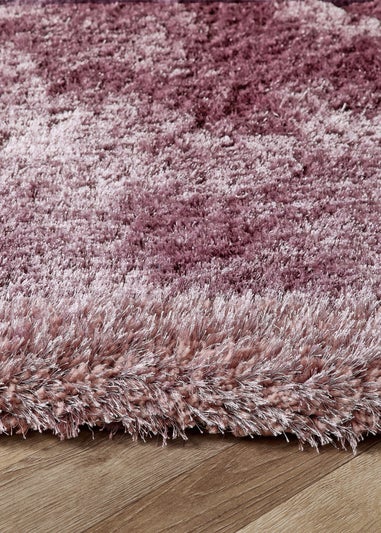 Origins Mauve Shimmer Shaggy Border Rug