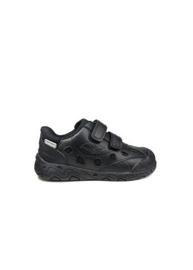 ToeZone Boys Black Jay Ortholite Dinosaur Rip Tape Shoe (Younger 8- Older 3)