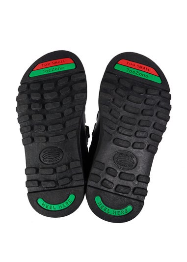 ToeZone Boys Black Cade Space Novelty Shoe (Younger 8-Older 3)