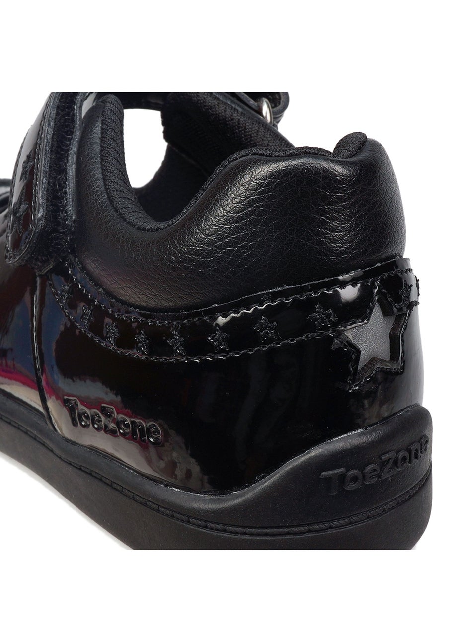 ToeZone Girls Black Sommer Ortholite Insole Technology Shoe (Younger 8- Older 2)