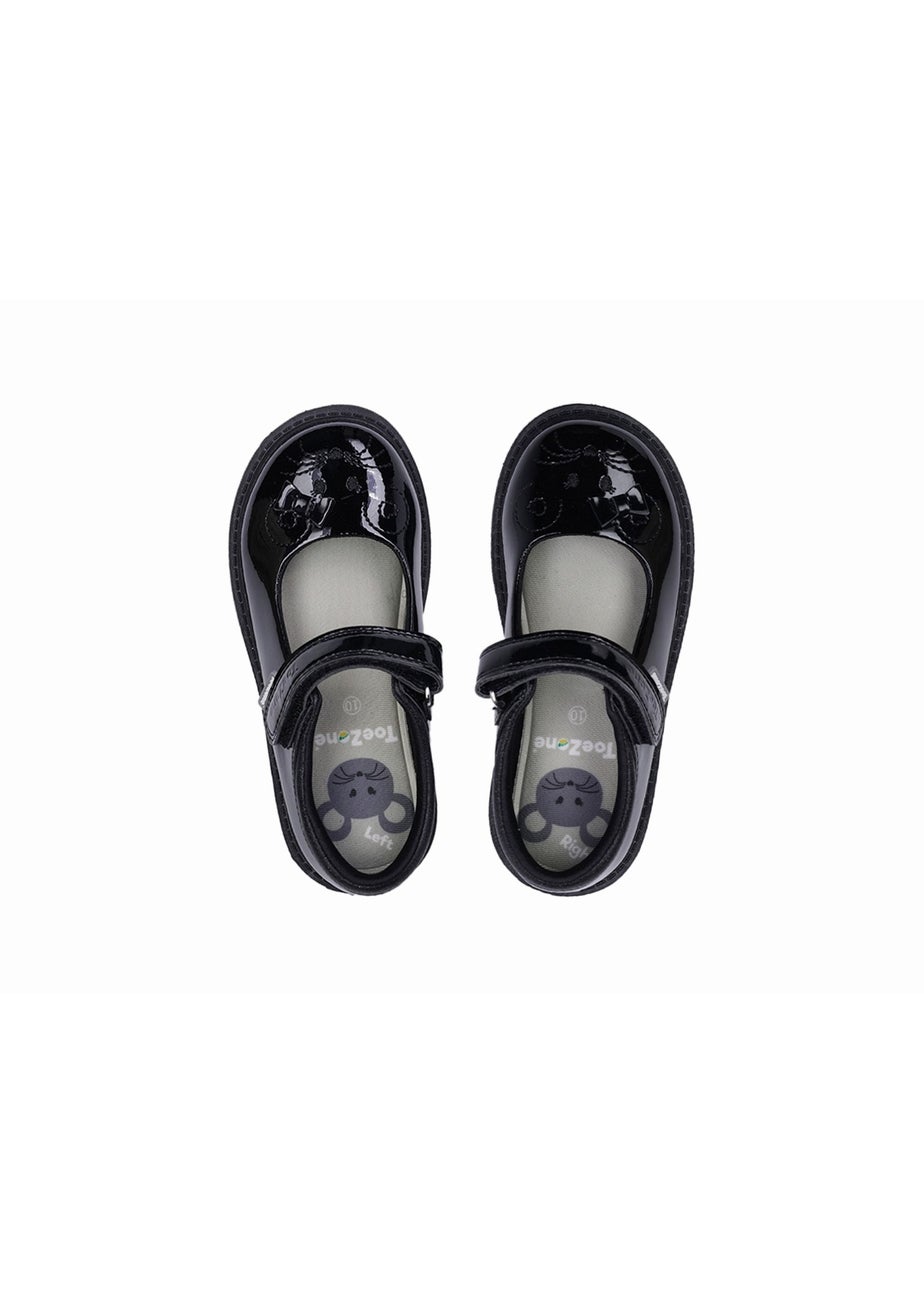 ToeZone Girls Black Gia Mouse Novelty Shoe (Younger 8- Older 3)