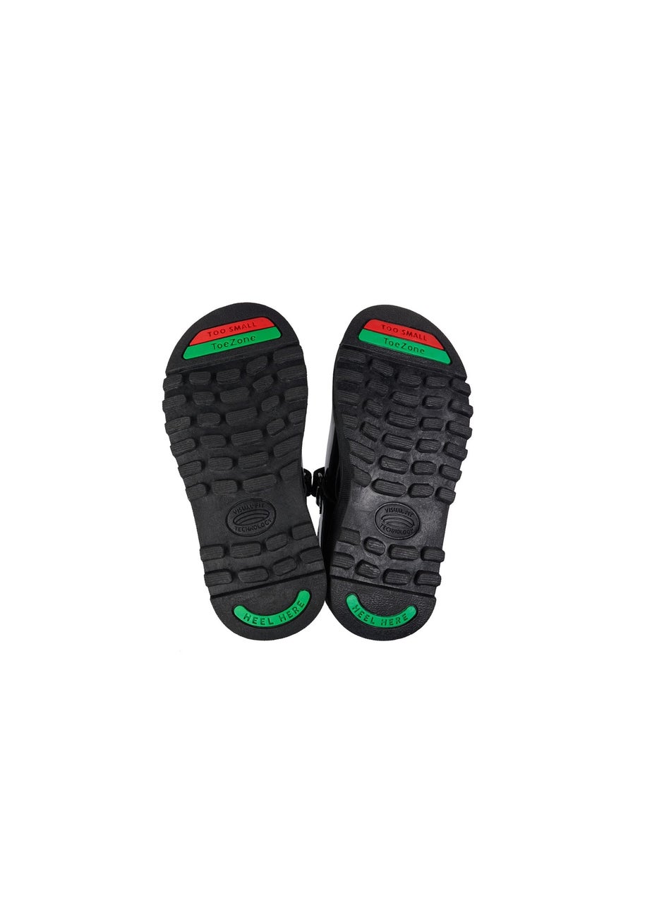 ToeZone Girls Black Gia Mouse Novelty Shoe (Younger 8- Older 3)