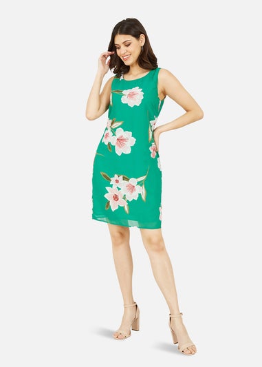 Yumi Green Floral Shift Dress