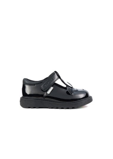 ToeZone Girls Black Millie Patent Unicorn Themed (Younger 8-Older 3)