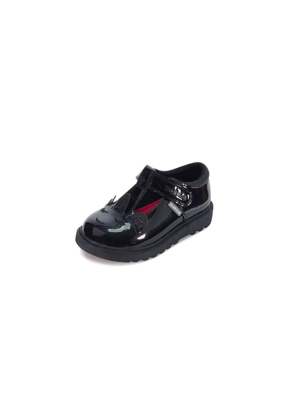 ToeZone Girls Black Millie Patent Unicorn Themed (Younger 8-Older 3)