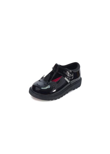 ToeZone Girls Black Millie Patent Unicorn Themed (Younger 8-Older 3)