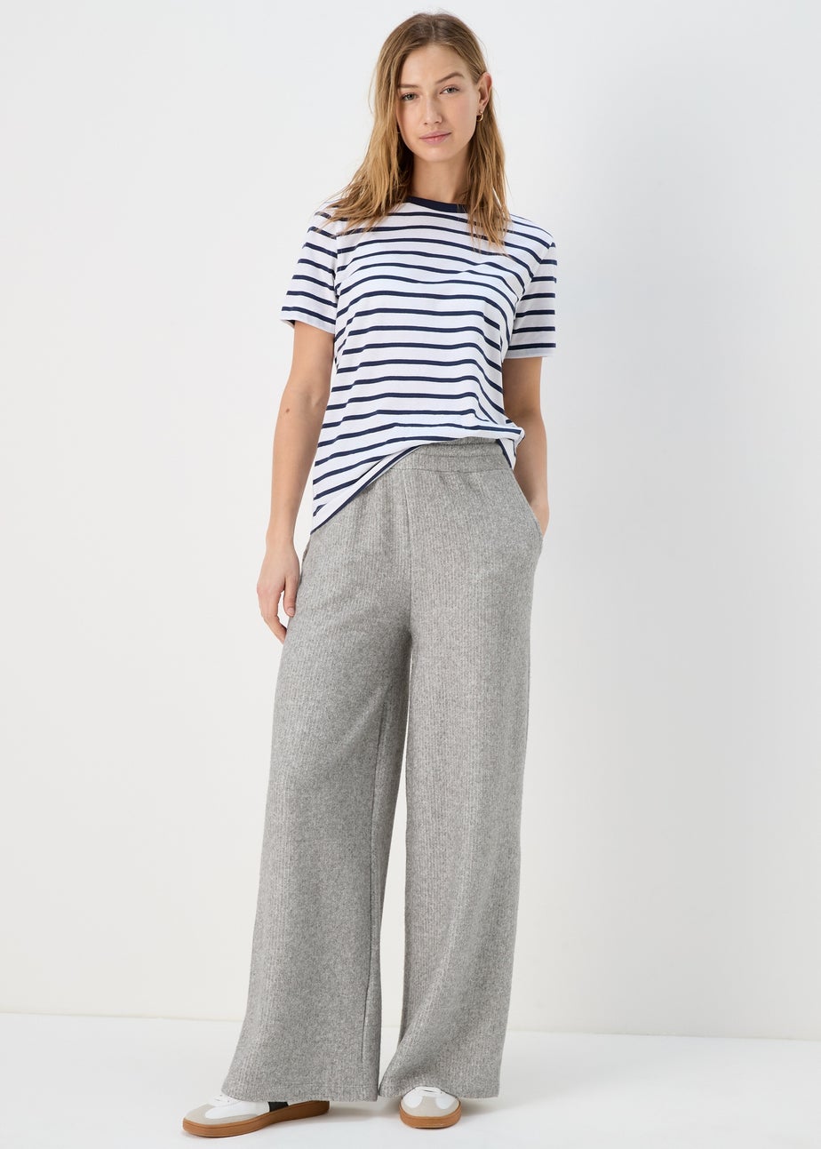 Grey Wide Leg Trousers
