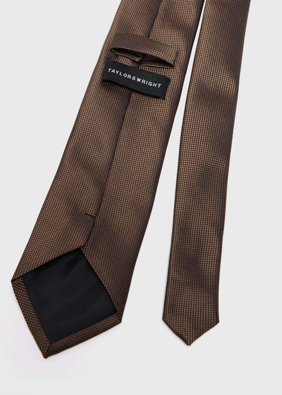 Taylor & Wright Brown Paisley Tie