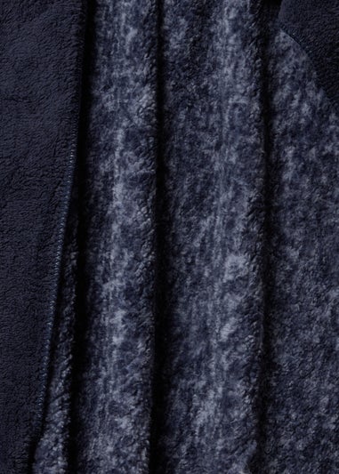 Blue Double sided Sherpa Throw