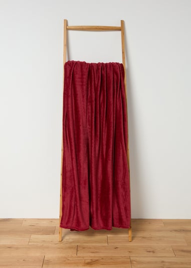 Plain Red Throw (200cm x 220cm)