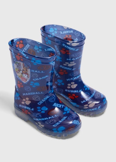 Paw Patrol Blue Light Up Wellies (Younger 4-12)
