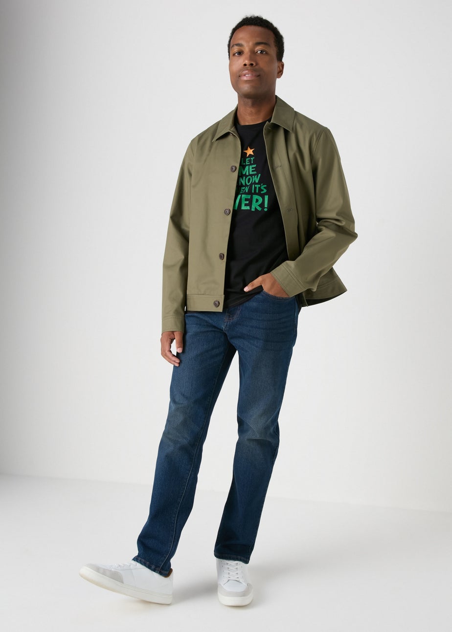 Black Christmas Tree Slogan T-Shirt