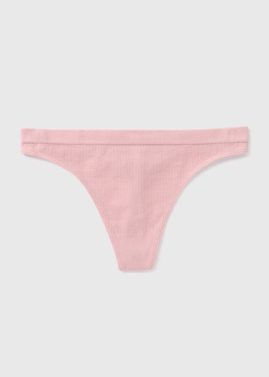 Pink Seamless Thong Knickers
