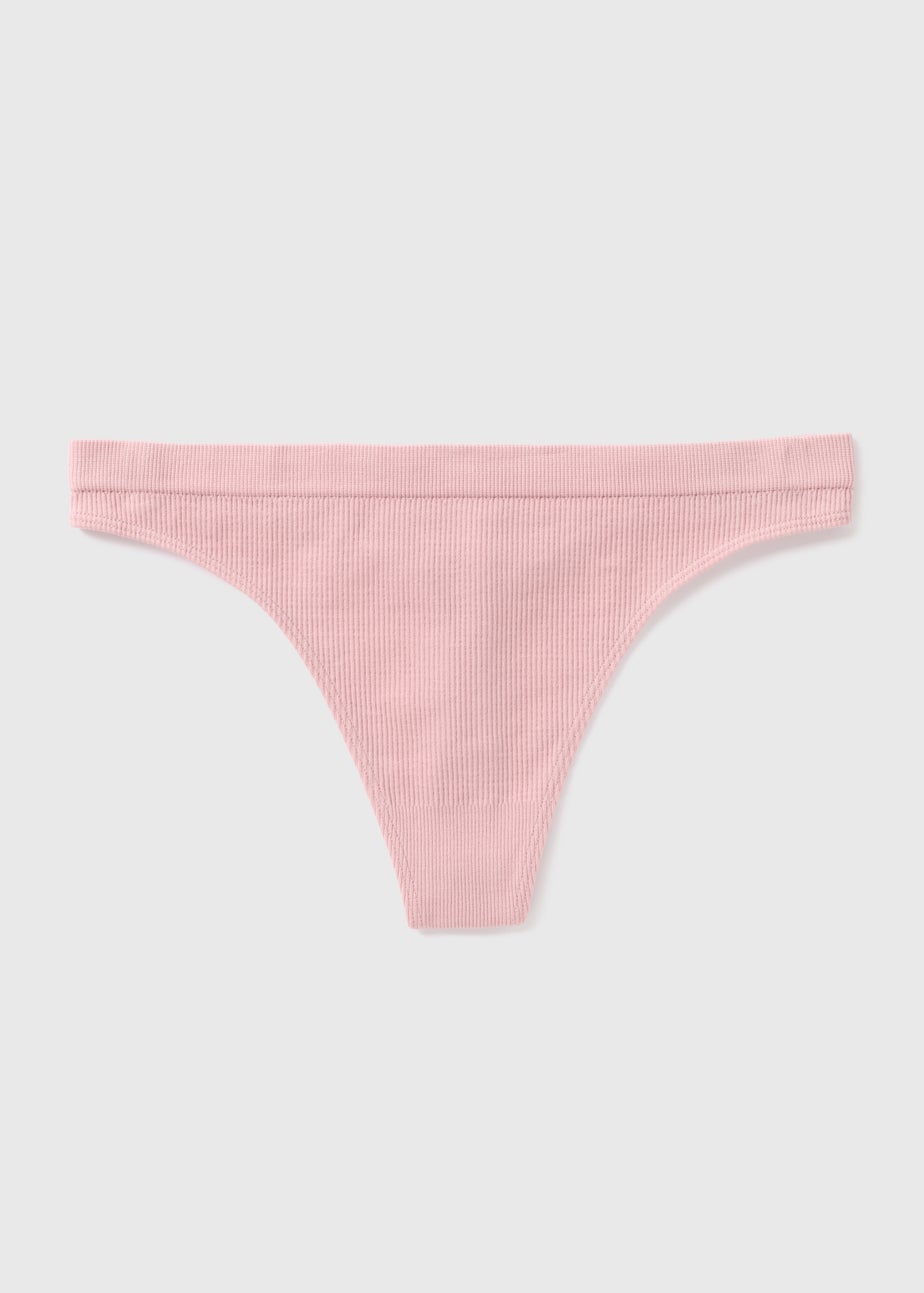 Pink Seamless Thong Knickers