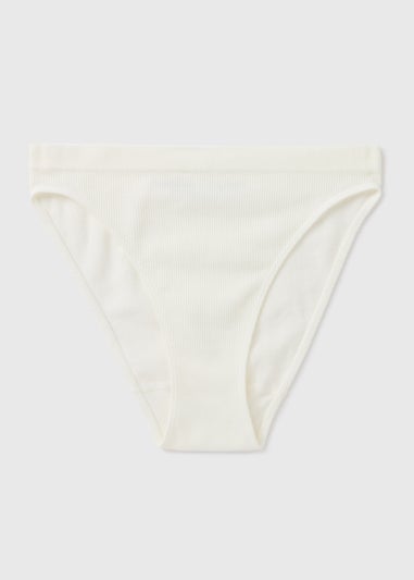 Cream Seamless High Leg Knickers