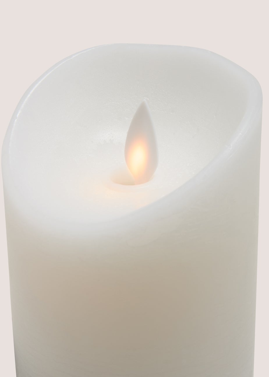 White LED Small Pillar Candle