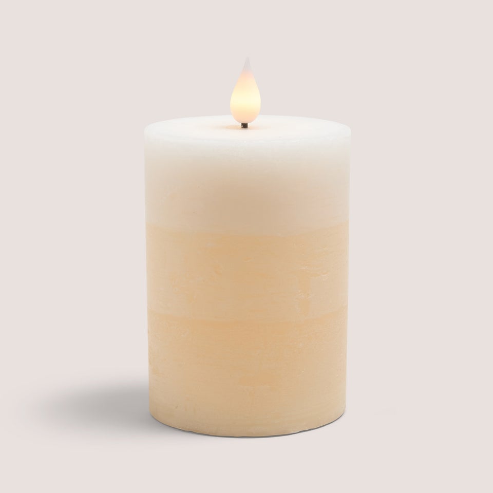 Beige LED Pillar Candle