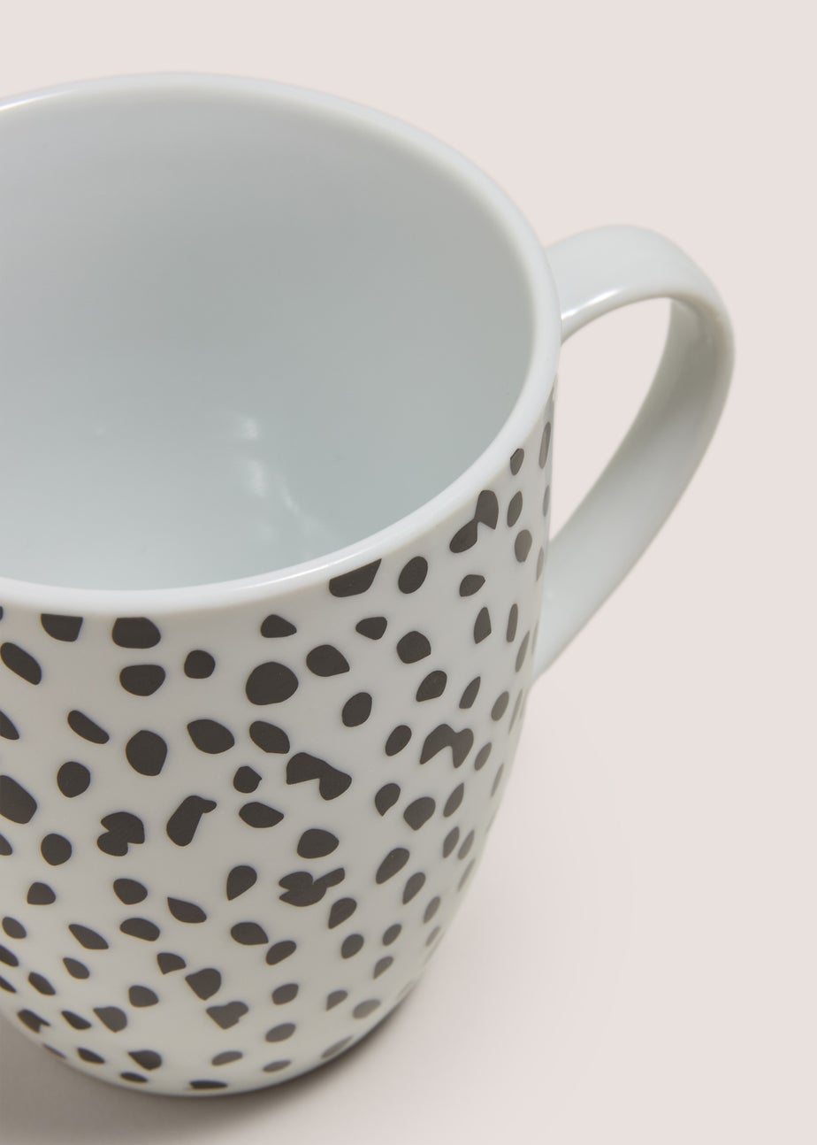 White & Black Spot Mug