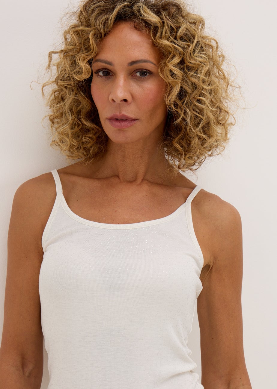 Cream Thermal Vest Top