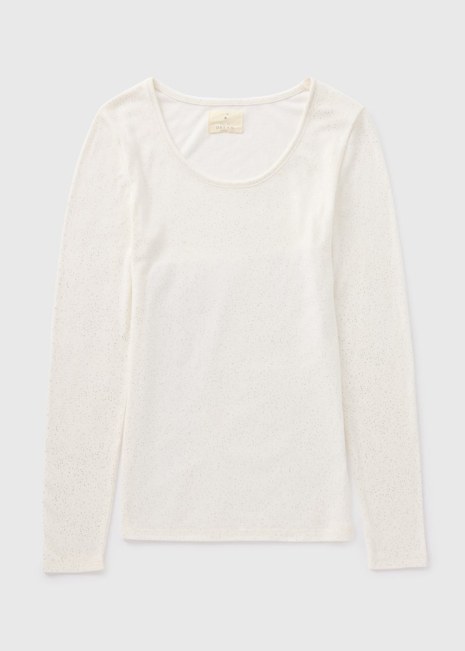 Cream Thermal Long Sleeve Top