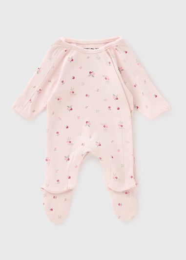 Prem Baby Pink Floral Sleepsuit (3-4lb)