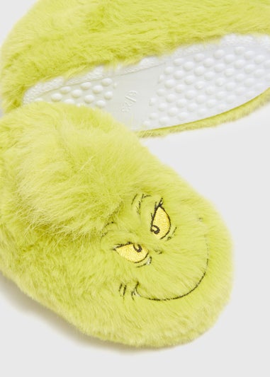 Grinch Kids Green Slippers (Younger 4-Older 6)