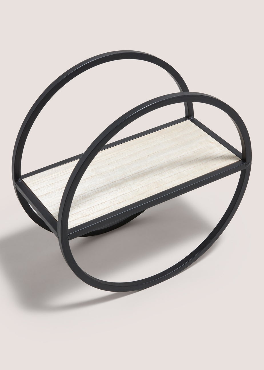 Black Metal Single Shelf