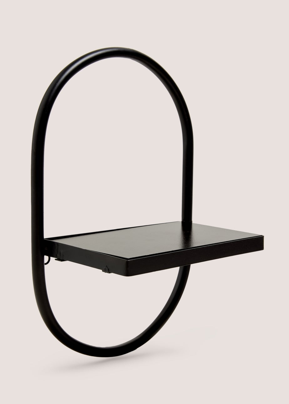 Black Metal Single Shelf