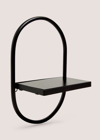 Black Metal Single Shelf