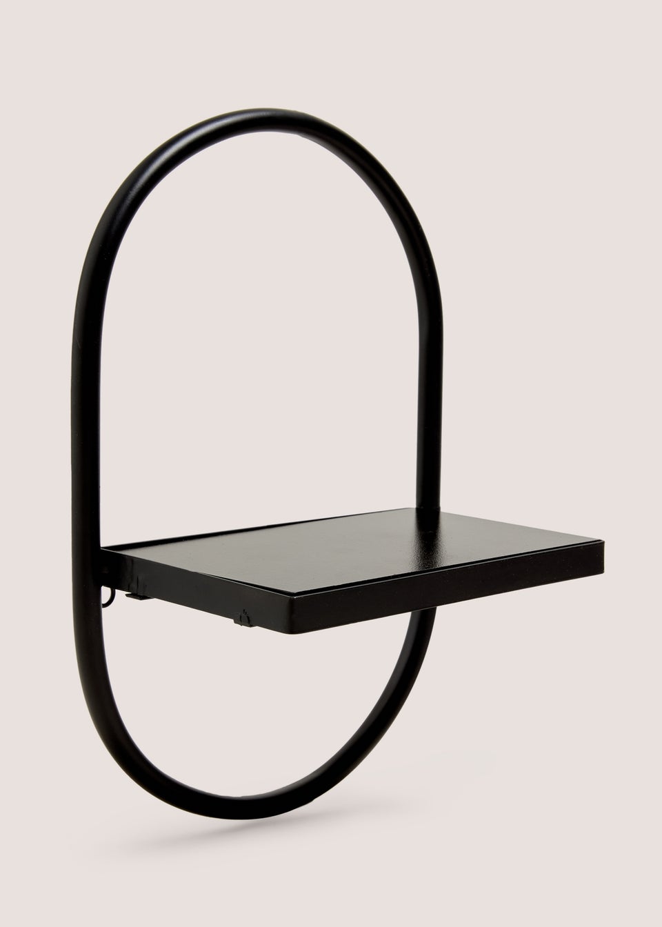 Black Metal Single Shelf