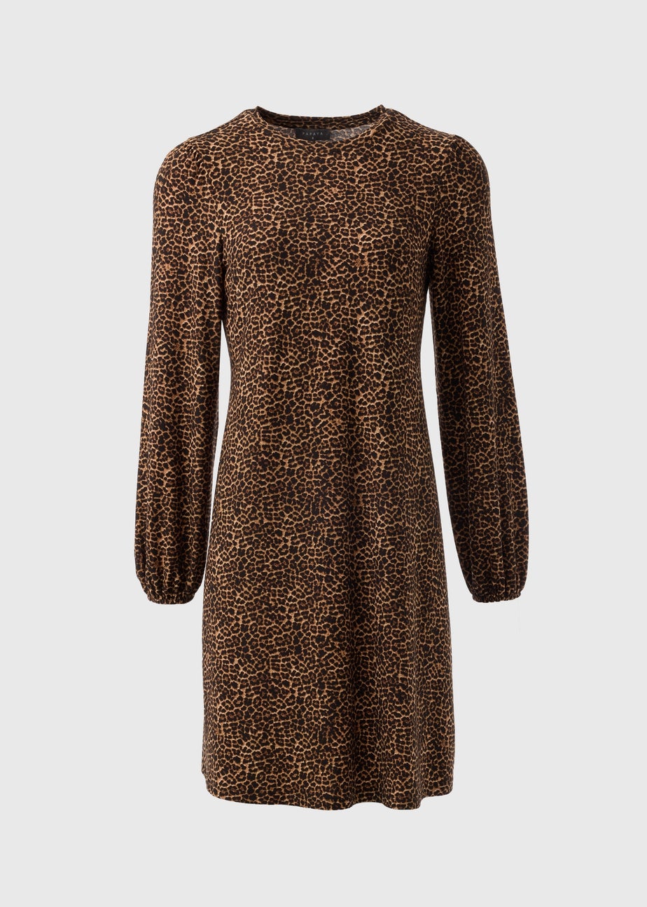 Brown Animal Print Dress