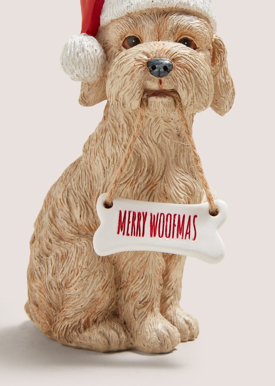 Xmas Cockapoo Ornament Sign (6.2cmx 9.5cm x15cm)