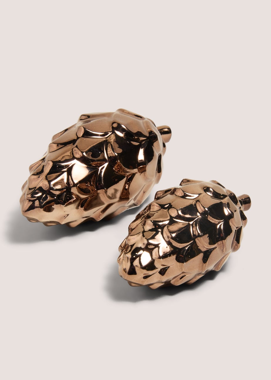 Winter Poem Gold Pinecone Ornament