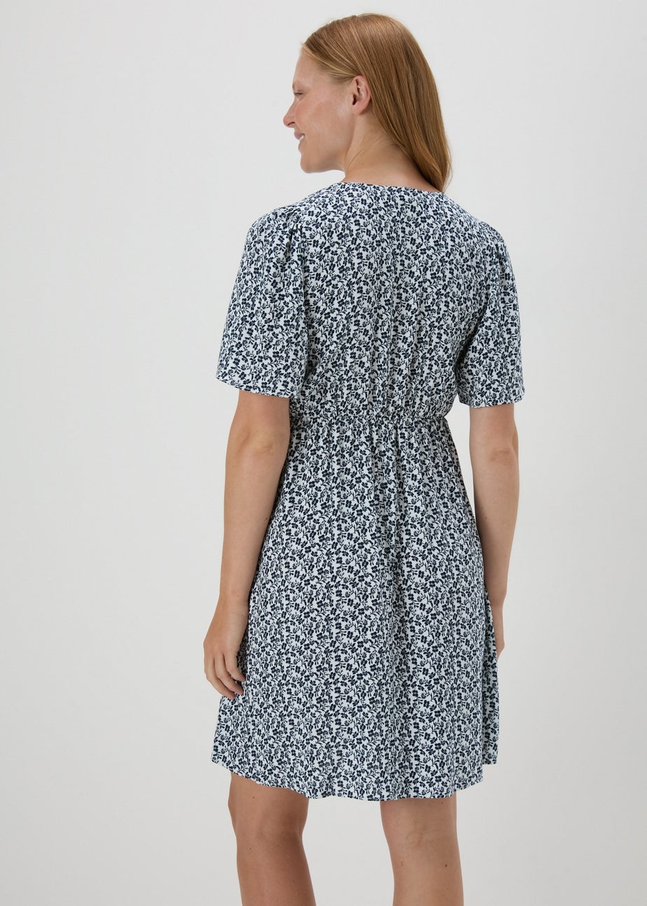 Cream Ditsy Mini Dress