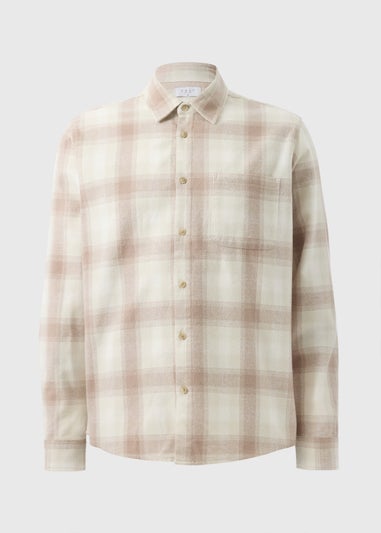 Ecru Check Flannel Shirt