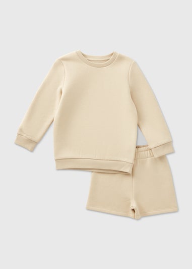 Boys Stone Sweatshirt & Shorts Set (1-7yrs)