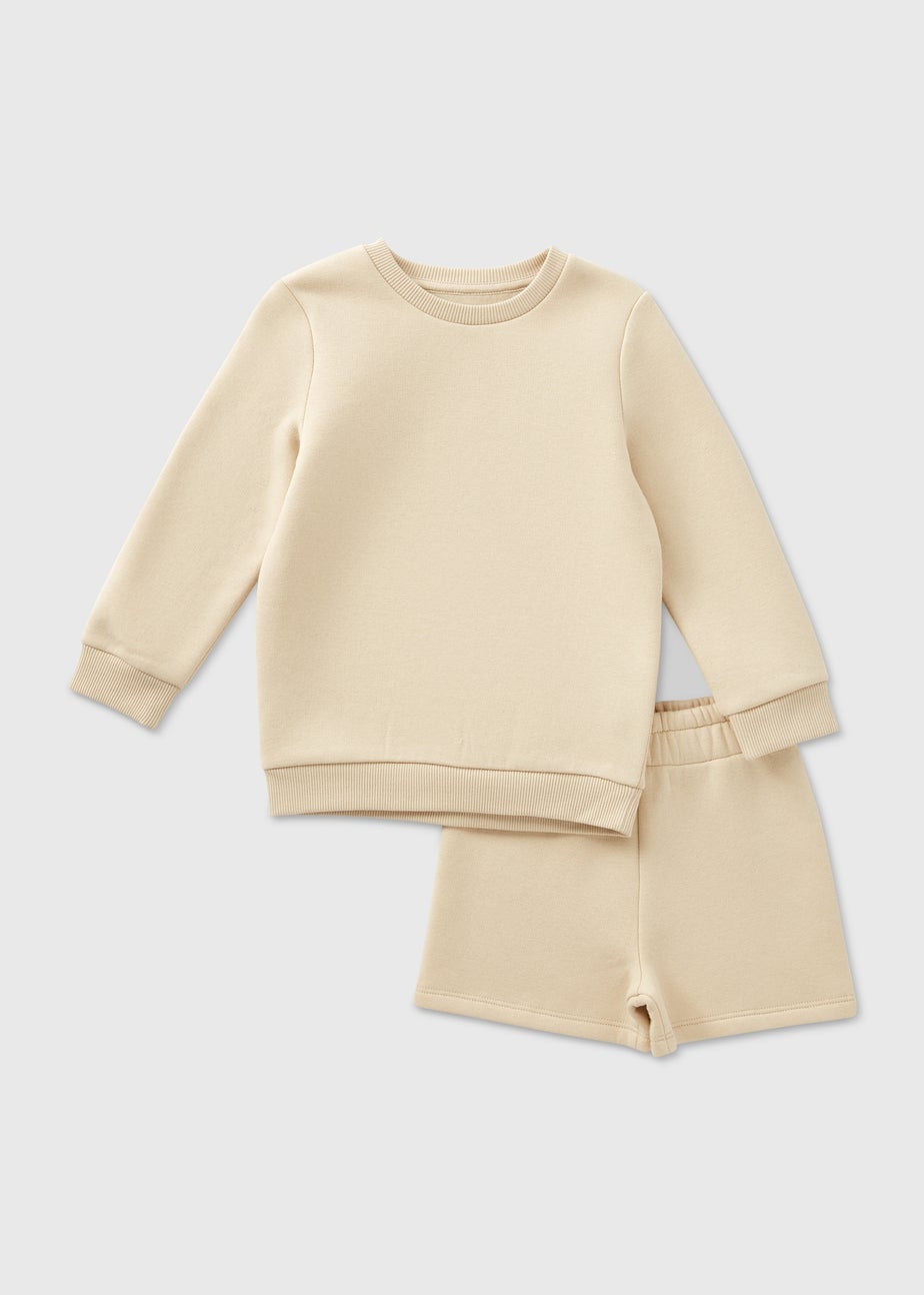 Boys Stone Sweatshirt & Shorts Set (1-7yrs)