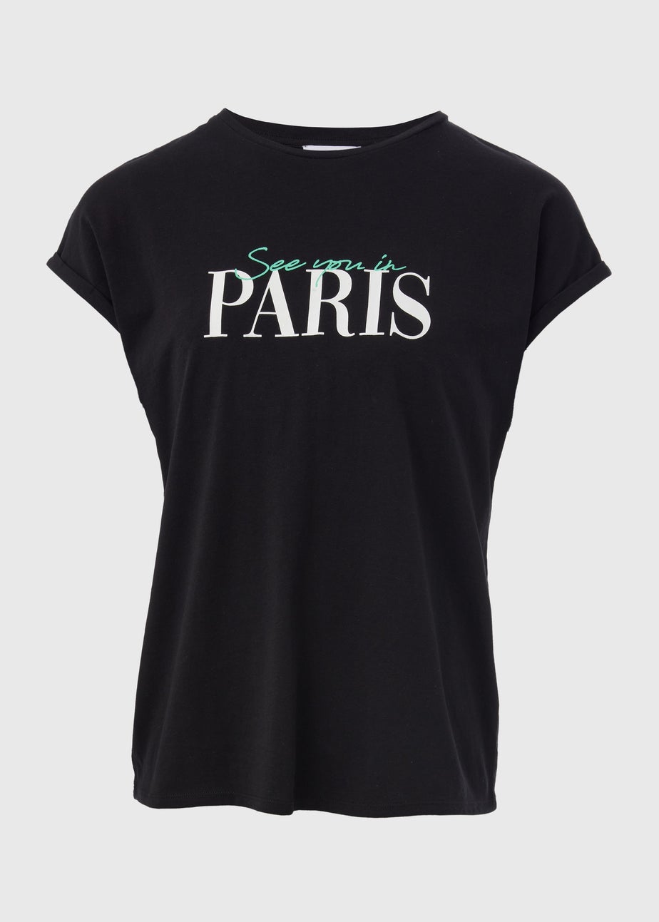 Black Paris Graphic T-Shirt