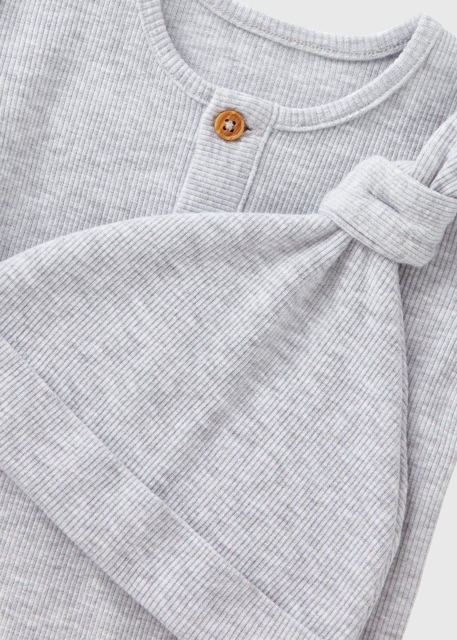 Baby Grey Romper & Hat Set (Newborn-23mths)