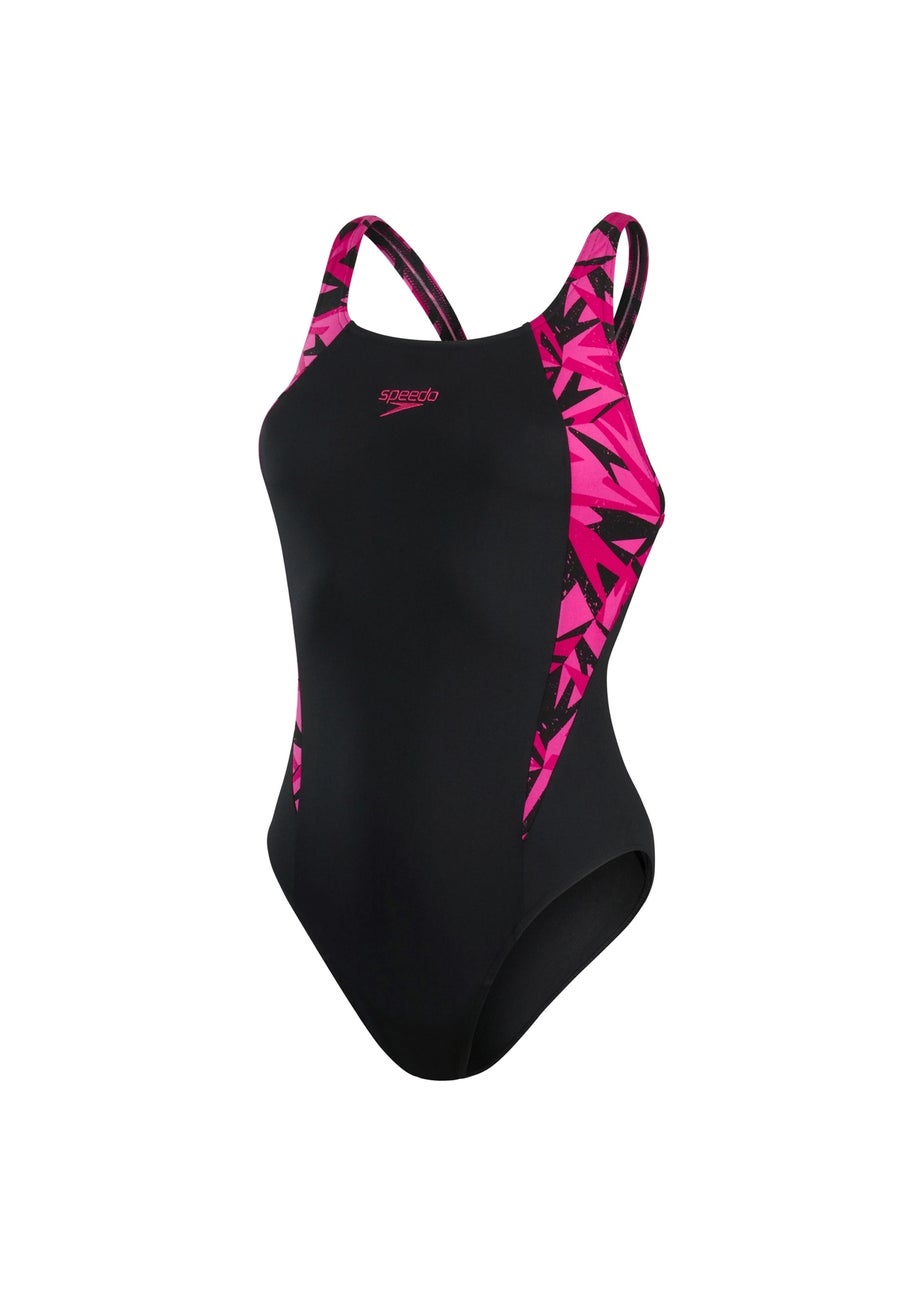Speedo Black Hyperboom Splice Eco Endurance One Piece Swimsuit