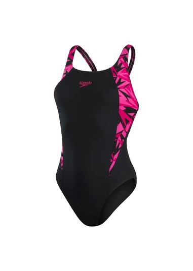 Speedo Black Hyperboom Splice Eco Endurance One Piece Swimsuit