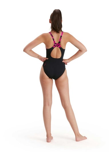 Speedo Black Hyperboom Splice Eco Endurance One Piece Swimsuit