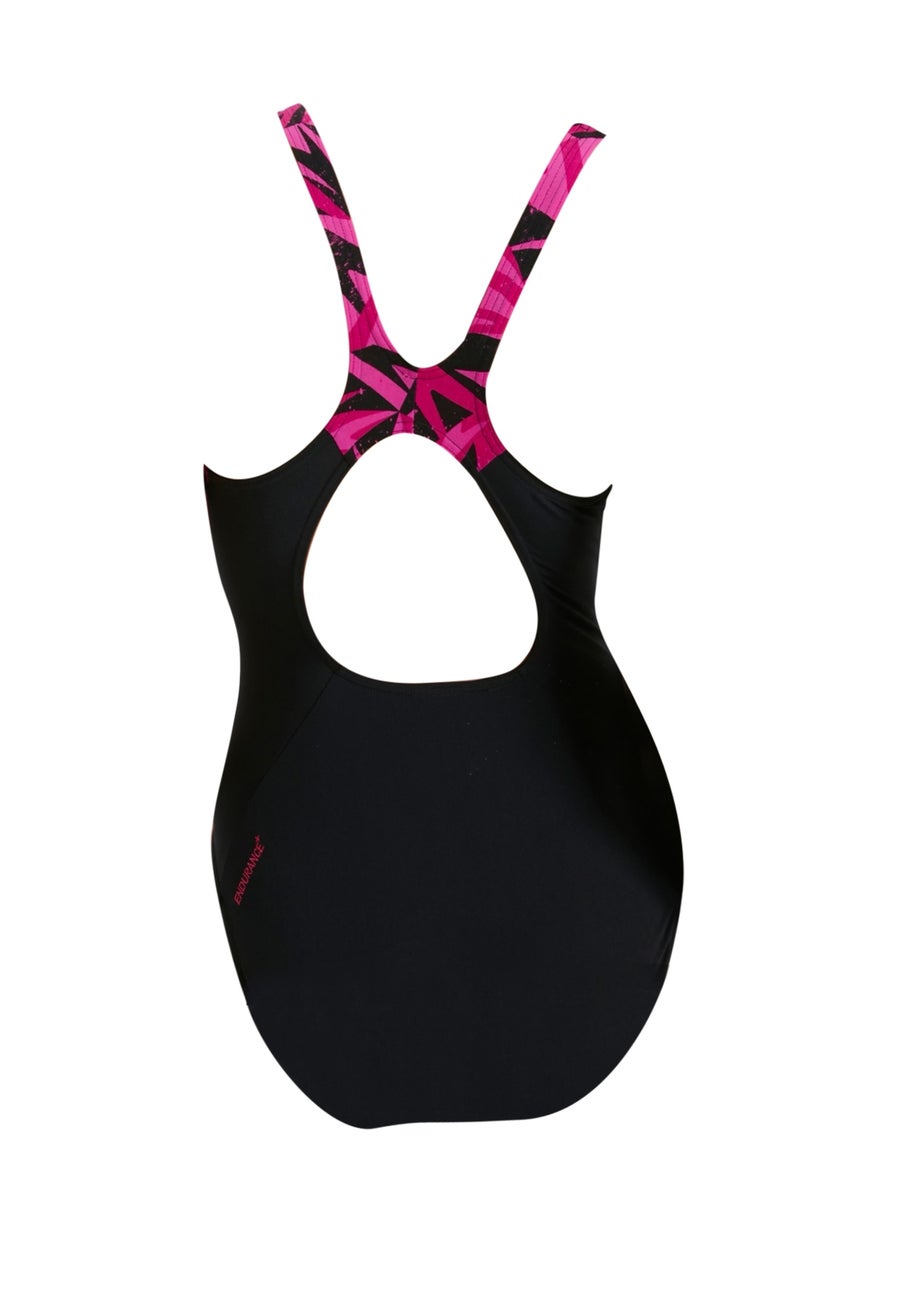Speedo Black Hyperboom Splice Eco Endurance One Piece Swimsuit