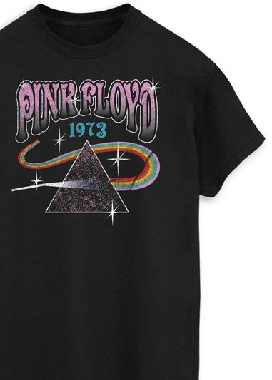 Pink Floyd 1972 Prism Adult Black Graphic Music T-Shirt