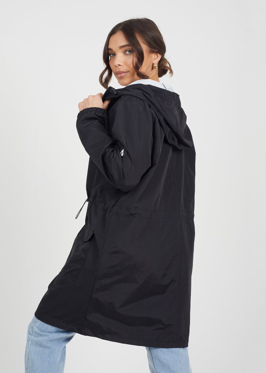 Brave Soul Black Lightweight Hooded Patch Pocket Jacket