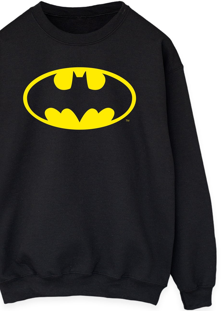DC Comics Batman Logo Black Printed Sweatshirt