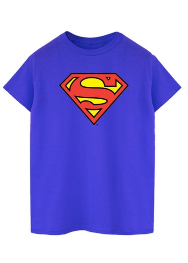 Superman Shield Adult Royal Blue Graphic T-Shirt